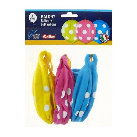 Balony PREMIUM PIŁKA GROCHY 3SZTUKI