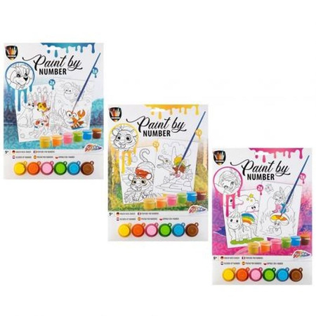 Malowanie po numerach A4, 6 fatb + pędzel Wróżka