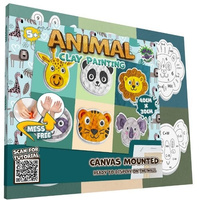 OBRAZ DO WYKLEJANIA PLASTELINĄ - SŁODKIE ZWIERZĄTKA