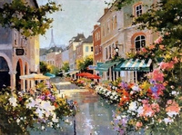 DIAMENTOWA MOZAIKA PARYSKA ULICA 30X40 CM