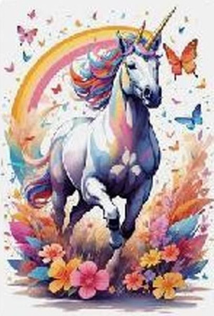 DIAMENTOWA MOZAIKA JEDNOROŻEC W GALOPIE PAK 30   30X40