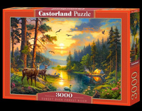 PUZZLE 3000 SUNSET OVER FOREST RIVE