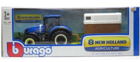 New Holland T7.315 z przyczepą do koni Bburago