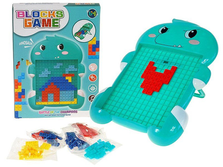 Układanka z klocków, wtykanka, dinozaur 26,5x20x4cm; 27x20x4cm, Box