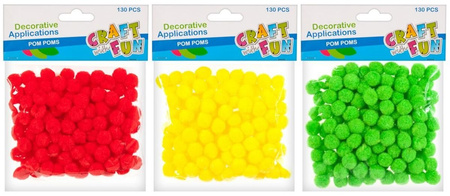 Pompony dekoracyjne mix CRAFT WITH FUN 402517