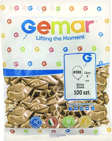 Balony AB50 shiny 5' - złote 88/ 100 szt.