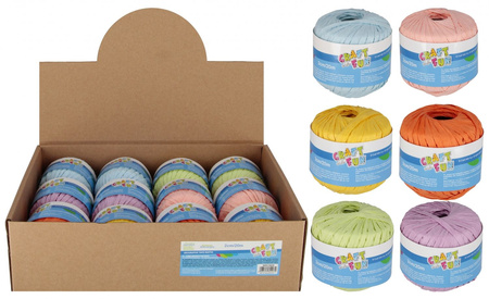 Ozdoba dekoracyjna rafia mix kolorów 20m CRAFT WIYH FUN 554230