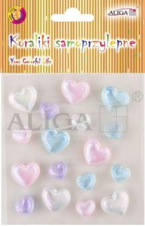 DŻETY SAMOPRZYLEPNE SERCA PASTELOWE