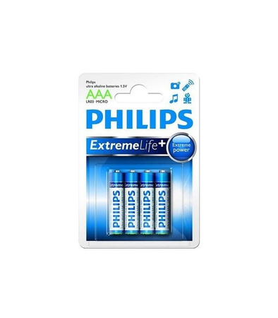 Baterie LR03(4) extreme philips blister