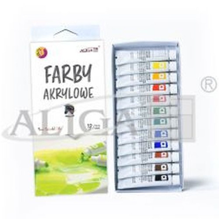Farba akrylowe FTM-4513 Zestaw 12 x 12 ml - mix kolorów