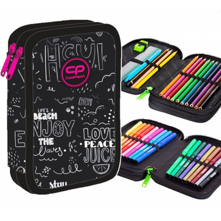 Coolpack Piórnik Jumper 2 podwójny z wyposażeniem B&W Scribble