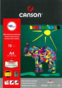 BLOK A4 TECHNICZNY KOLOR 180G