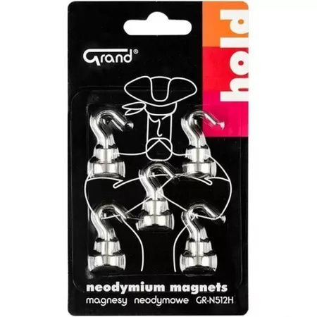 MAGNESY NEODYMOWE 12MM 5SZT Z HACZYKIEM