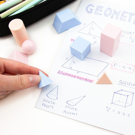 Kidea Modele 3D Figur geometrycznych w kolorach pastelowych