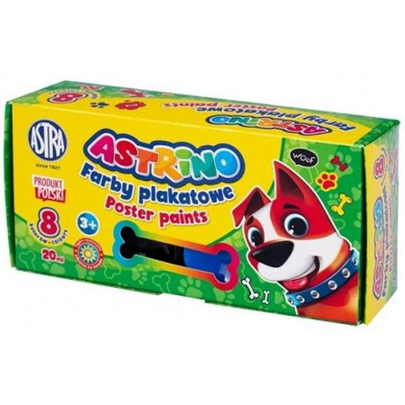 Farby PLAKATOWE 8 KOLORÓW 20ML ASTRINO
