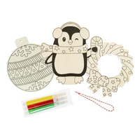 Drewniana ozdoba zrób to sam - zimowe wzory