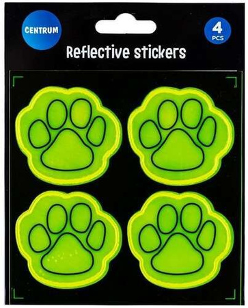 ZESTAW NAKLEJEK ODBLASKOWYCH 'ŁAPKA' 50MM 4SZT. 80381 CENTRUM (50)