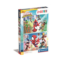 Puzzle 2x60 elementów, Spidey, Clementoni
