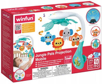 PROJEKTOR KARUZELA Z POZYTYWKĄ DO ŁÓŻECZKA KOŁYSANKI ZWIERZĘTA WINFUN