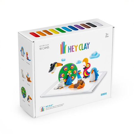 Hey Clay Masa plastyczna- Ptaki Tm Toys