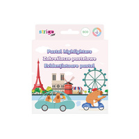 Zestaw 4 zakreślaczy STRIGO z serii Kapibara EKO – kolory pastelowe