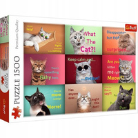 Puzzles 1500 el. Funny Cats Faces