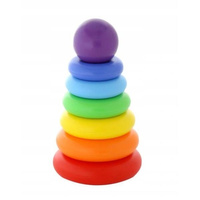 Piramida Obręcz z kulką 8 elementów Polesie