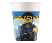 Kubeczki papierowe (WM) Lego City, 200ml, 8 szt. (SUP label)