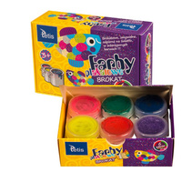 Farby plakatowe brokatowe 20ml 6 kolorów, Tetis