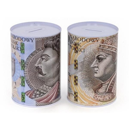 SKARBONKA METAL WALUTA PLN