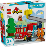 Klocki LEGO Duplo Wóz strażacki z Wężem i Strażakiem