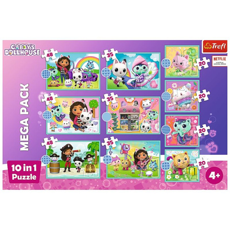 Puzzle 10w1 W świecie Gabi, Koci domek Gabi, Trefl