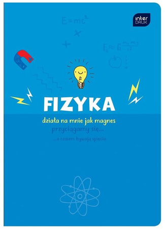 Zeszyt do fizyki hybryda, 60 kartek, kratka, A5, Interdruk