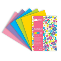 Happy color Blok kreatywny- deco SUMMER- wzory letnie, A4-170g