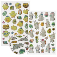 Wielkanocne zabawne naklejki mix