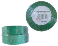 Wstążka brokatowa 25mm WB25-4 zielona