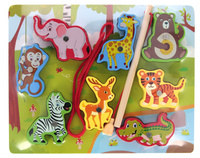 Drewniana edukacyjna układanka MEGA CREATIVE Zoo