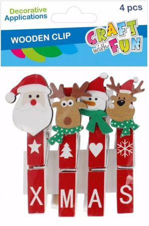 OZDOBA BN KLAMERKI MIX 4SZT 7CM CF PBH 12 144