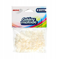 Cekiny matowe 8mm M10 białe
