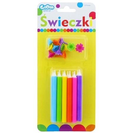 Świeczki urodzinowe Tęcza, 12/12, 8,0 cm