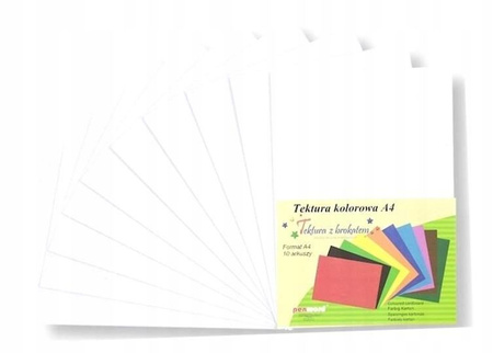 TEKTURA GŁADKA  A4 10SZT BIAŁA