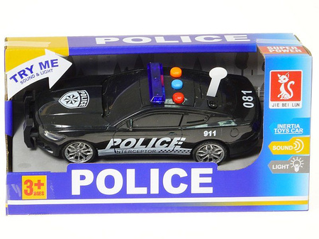 auto policyjne, światło, dźwięk; 16,5x6,5x5,5cm