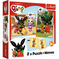 Puzzle 2w1 +memos Bing z przyjaciółmi