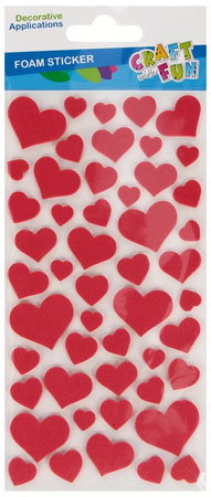 Ozdoba dekoracyjna Eva Serce samoprzylepna Craft and Fun