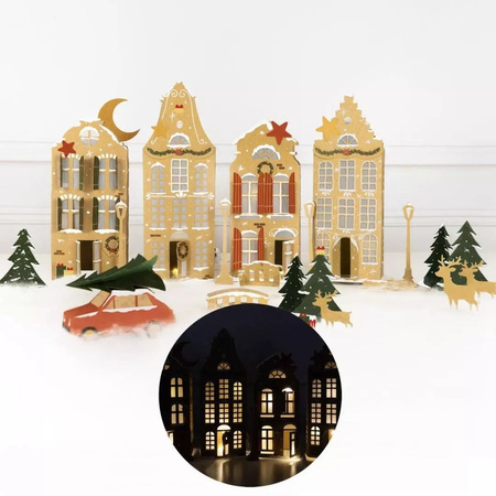 Świąteczne domki DIY (z lampkami LED i markerem)