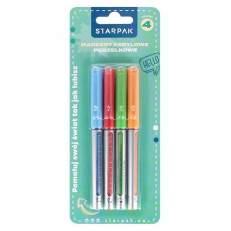 MARKER AKRYLOWY W PĘDZELKU 4KOL B C 12 144