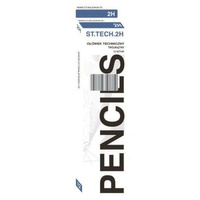 OŁÓWEK TECHNICZNY TRÓJKĄTNY 12 szt. 2H ST.TECH