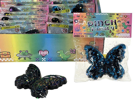 Gniotek żelowy, motyl, 10x8cm, display 12szt; 28x21x8cm, Box (3/620131 )