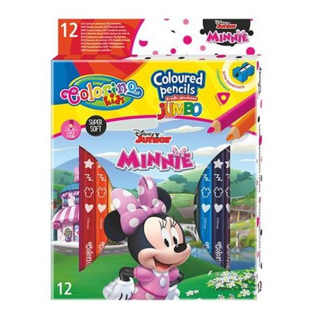 DISNEY KIDS COLORINO - KREDKI OŁÓWKOWE TRÓJKĄTNE JUMBO 12 SZTUK / 13 K