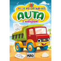 Moja kolorowanka z naklejkami - Auta